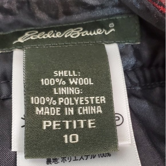 Eddie Bauer Plaid Wool Skirt 10P - Picture 2 of 2
